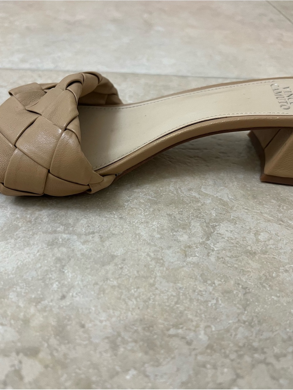 Vince Camuto Tan Braided Leather Slide Sandals 9.5 - Picture 3 of 7